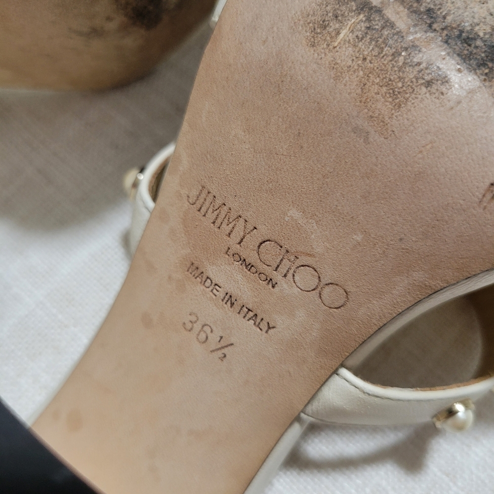 Jimmy Choo 85 Hazel Embellished Mules - Picture 6 of 8